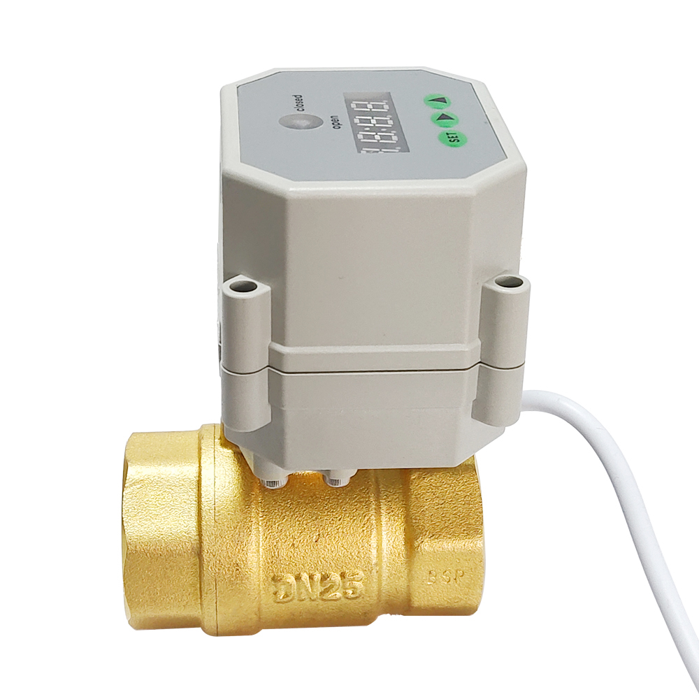定時(shí)閥銅二通電動(dòng)自動(dòng)排水供水閥220V，AC/DC9-24V時(shí)間控制閥帶3Nm執(zhí)行器，定時(shí)智能控制閥