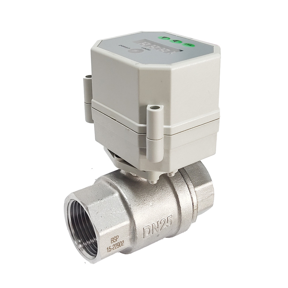 定時(shí)閥不銹鋼二通電動(dòng)自動(dòng)排水供水閥220V，AC/DC9-24V時(shí)間控制開(kāi)關(guān)閥帶3Nm執(zhí)行器，SS304，316定時(shí)智能開(kāi)關(guān)閥